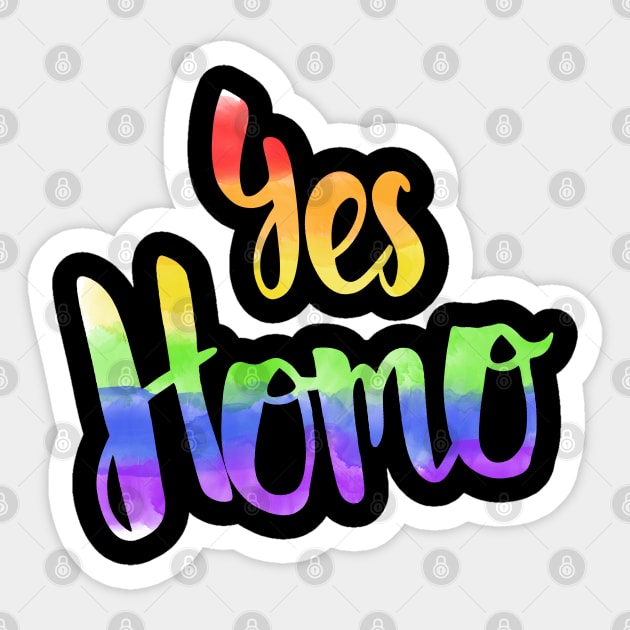 Yes Homo Sticker by valentinahramov